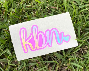 Holographic Monogram Decal, Layered Monogram, Car Decal, Vinyl Decal, Yeti Decal, Iridescent Decal, Monogram Sticker, Car Decal for Women