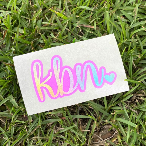 Holographic Monogram Decal, Layered Monogram, Car Decal, Vinyl Decal, Yeti Decal, Iridescent Decal, Monogram Sticker, Car Decal for Women