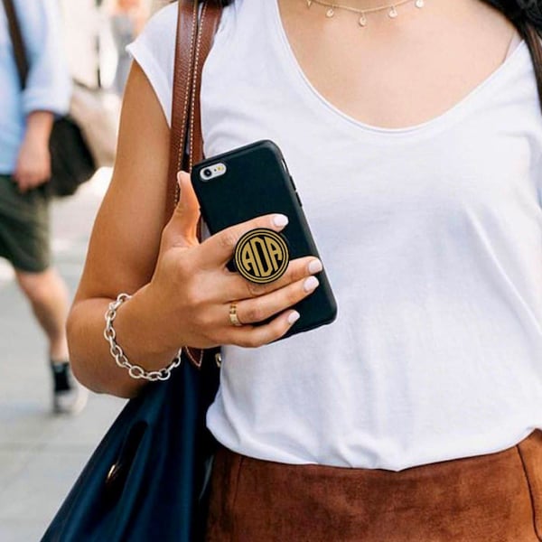 Phone Stand Monogram - Monogram Decal -  Phone Grip Monogram - Vinyl Decal - *MONOGRAM ONLY*