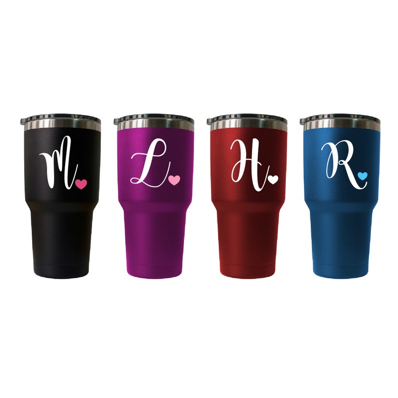 Single Letter Decal Letter Sticker Yeti Cup Decal Car Etsy