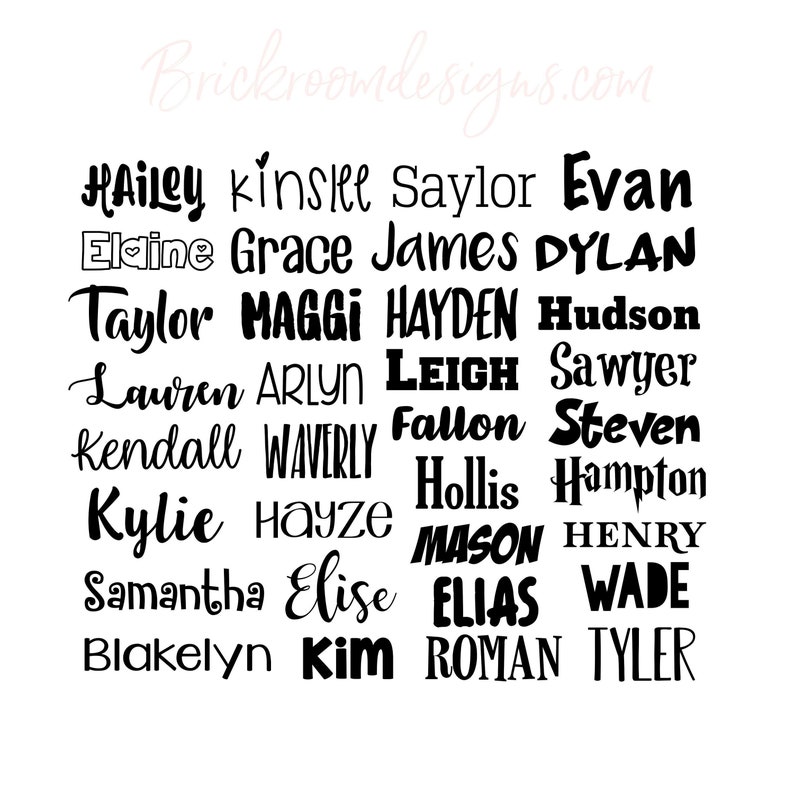 Name Decal Vinyl Name Decal Waterproof Name Labels Car Etsy