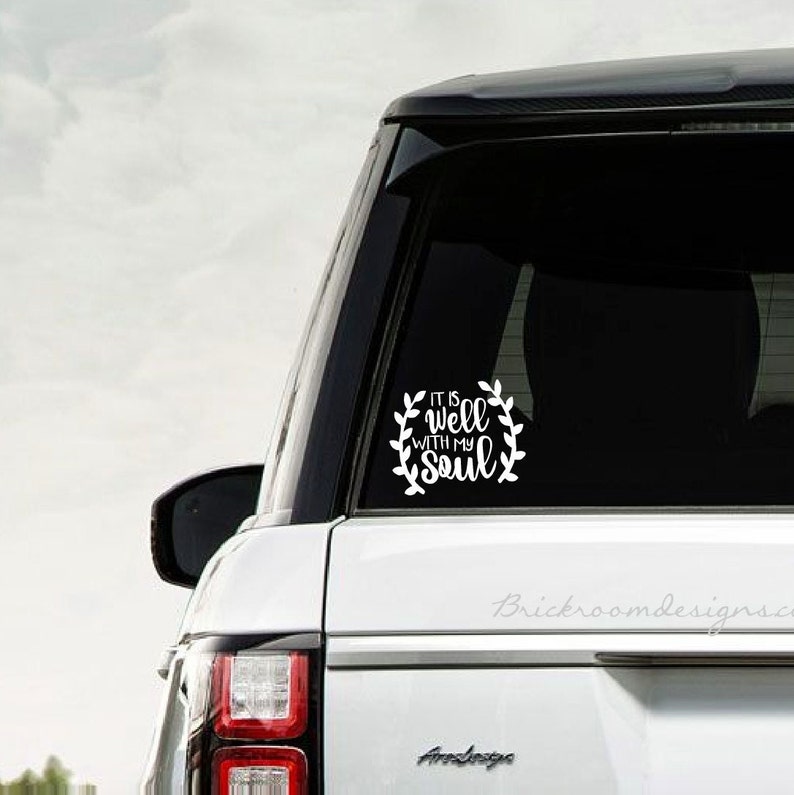 It Is Well With My Soul Decal / Faith Decal / It Is Well With My Soul Sticker / Jesus Decal / Christian Decal / Religious Car Decal bild 4
