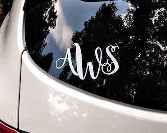 Monogram Decal - Vinyl Monogram Sticker, Car Decal, Monogram, Vinyl Decal, Yeti Decal, Vinyl Monogram, Laptop Decal, Yeti Cup Monogram