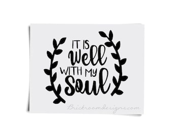 It Is Well Car Decal / Faith Decal / It Is Well With My Soul Decal / Christian Decal / Jesus Decal / Hope Decal / Inspirational Decal