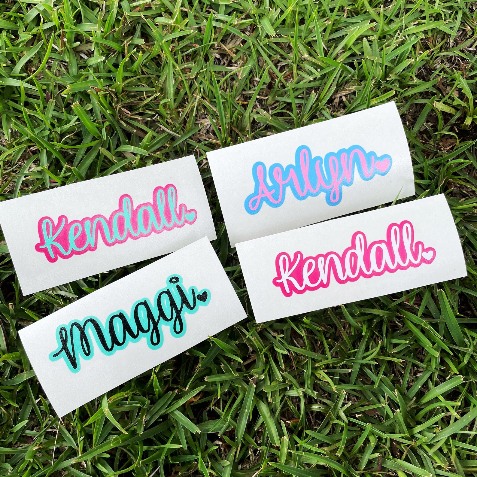 Name Decals Layered Name Decal Vinyl Name Labels Tumbler Etsy