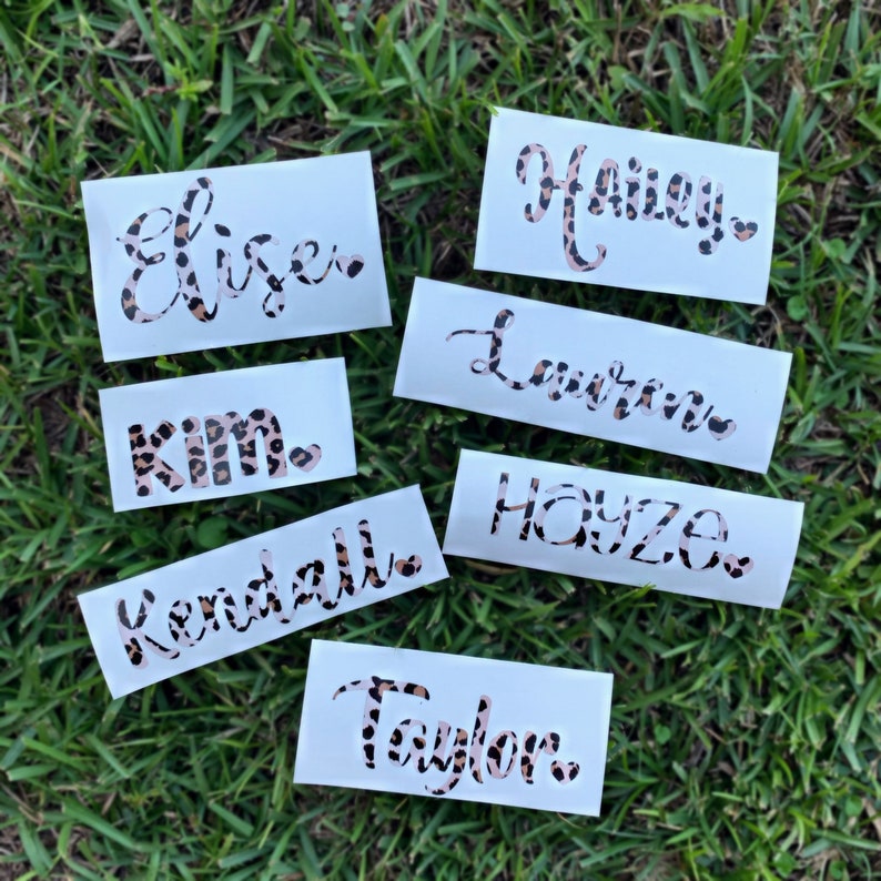 Water Bottle Decal Vinyl Name Labels Name Decals Custom Name Decal Daycare Labels School Labels Waterproof Labels