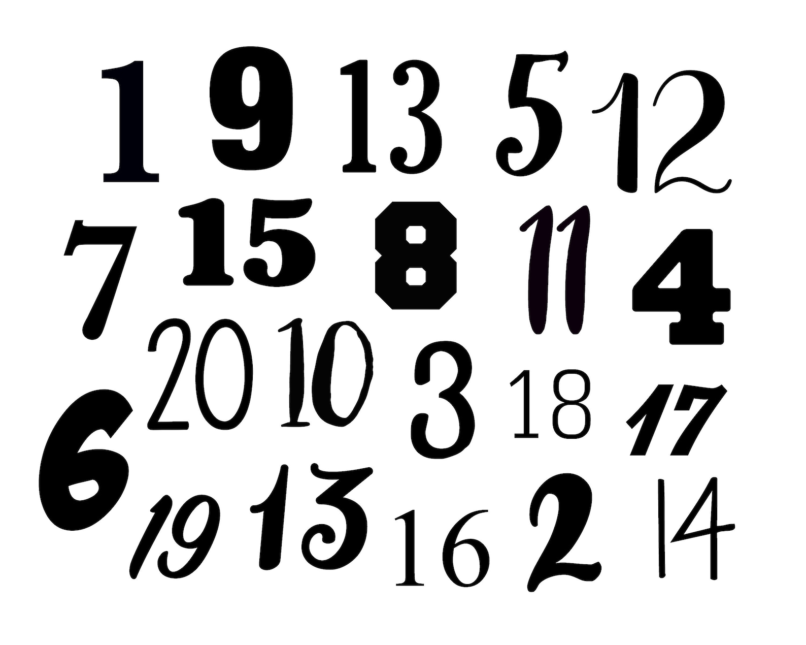 Number Decal Number Stickers for Door Any Number Decal Etsy