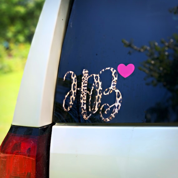 Cute monogram cheap car decals