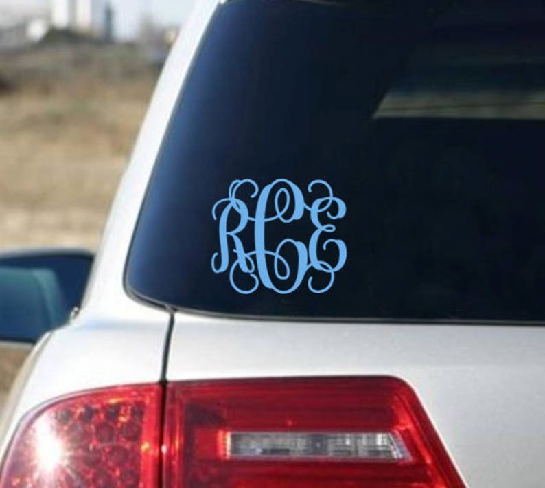 Monogram Car Decal, Car Decals for Women, Vinyl Decal, Monogram Sticker, Monogram Decal, Car Decal, Monogram Decal for Car, Car Monogram image 8