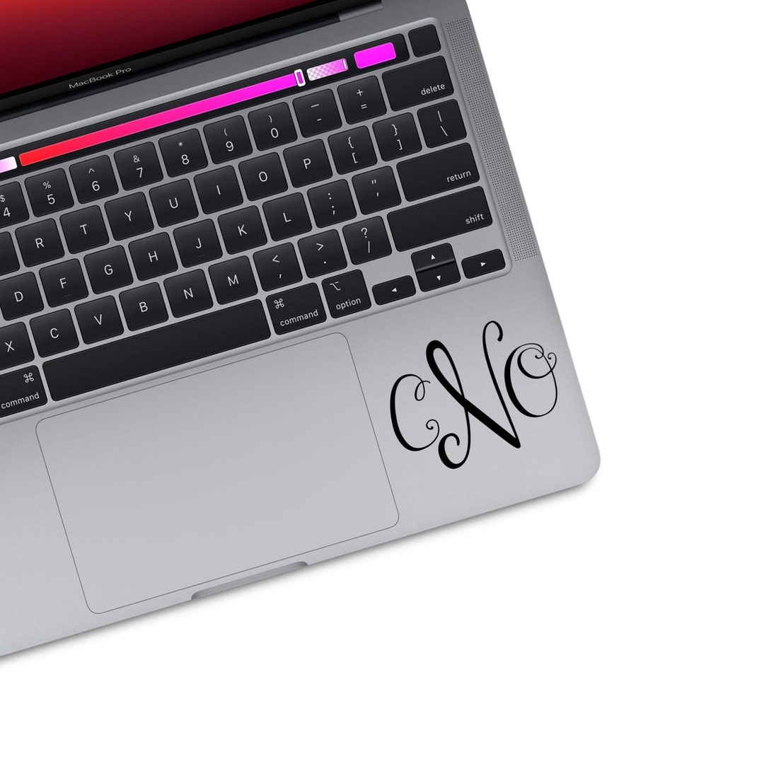 Vinyl Monogram Decal, Monogam Decal for Laptop, Personalized Laptop ...