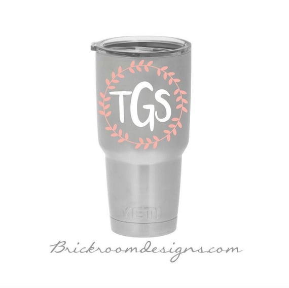 Monogram Decal Vinyl Decal Monogram Sticker Tumbler Decal - Etsy