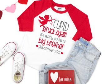 Cupid Struck Again Valentines Big Brother Shirt