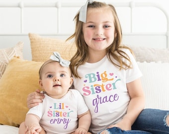 Big Sister & Little Sister shirts, Matching sister shirts, Sister outfits
