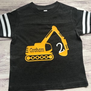 2nd Birthday digger construction shirt image 3