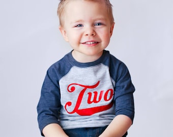 Honkbalshirt tweede verjaardag - balshirt 2e verjaardag - outfit 2-jarige jongen Birthday