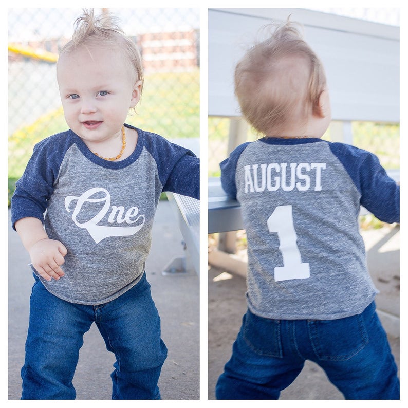 1st Baseball birthday shirt image 1