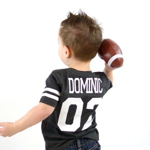 2nd Birthday Football Birthday shirt, Football Jersey Shirt, Gifts for Boys, Custom Football Tee image 4