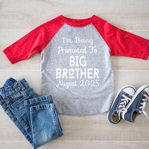 I&#39;m Being Promoted to Big Brother Shirt – Pregnancy Announcement Toddler Tee – New Baby Reveal Outfit – Big Brother To Be Shirt