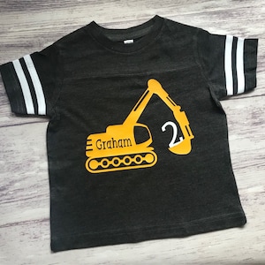 2nd Birthday digger construction shirt image 1