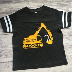 2nd Birthday digger construction shirt image 2