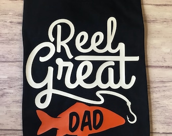 Reel Great Dad Fishing Shirt | Funny Dad Fisherman Tee | Father's Day Gift Shirt | Dad Gift from Kids | Fishing Lover T-Shirt