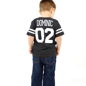 2nd Birthday Football Birthday shirt, Football Jersey Shirt, Gifts for Boys, Custom Football Tee image 3