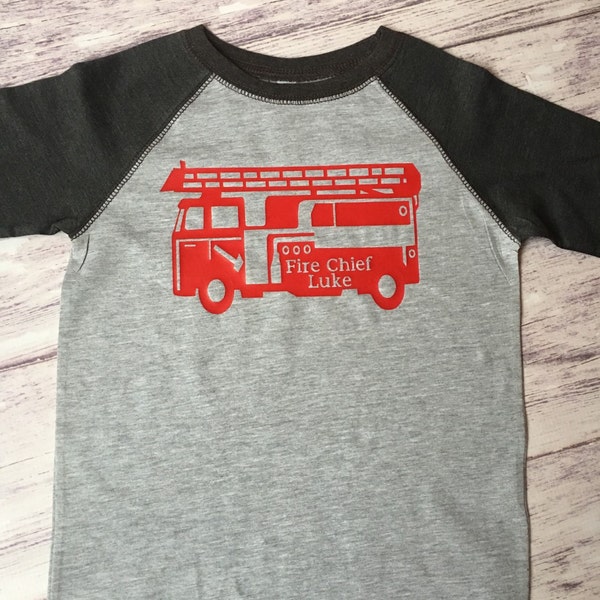 Shirt brandweerwagen 2e verjaardag: Fireman Party-T-shirt