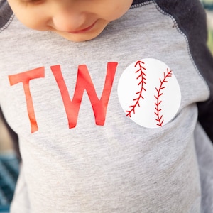 Second Birthday Baseball Shirt: Toddler Boy Raglan Tee