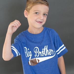 Big Brother Football Shirt – Pregnancy Announcement Tee – Big Bro Sports Shirt – Toddler Big Brother Reveal Outfit