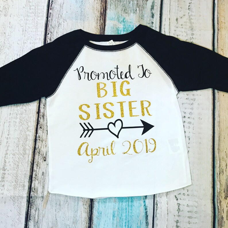 Promoted to big sister shirt pregnancy announcement shirt | Etsy