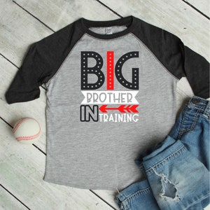 Big Brother in Training Toddler Shirt: Sibling Announcement Tee