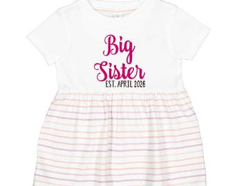 Big Sister Dress - Baby Announcement - Pregnancy Announcement - New Sister Shirt - Sister Dress - Gift for Big Sister To Be