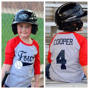 4th Birthday Baseball shirt