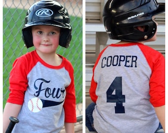 4th Birthday Baseball shirt