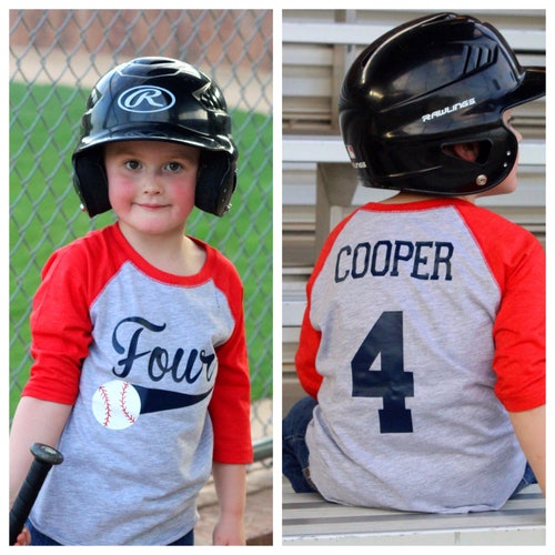 Baseball Birthday Shirt Baseball Number Shirt for Boys or Etsy