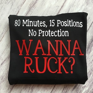 Wil je rucken? Rugbyshirt – grappig rugbyshirt voor spelers en fans – cadeau voor rugbyliefhebber – stoer wedstrijdshirt – rugbyteamkleding