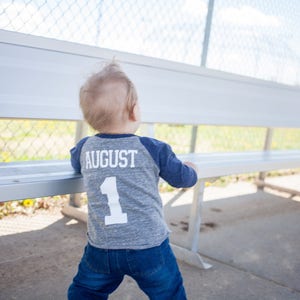 Boys 1st Birthday Baseball shirt image 3