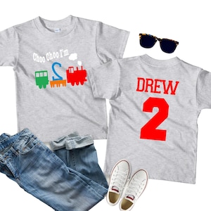 Personalized Train Birthday Shirt: Custom Name & Age
