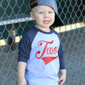 2nd Birthday Baseball Shirt – Baseball Themed Birthday Outfit – Two Year Old Baseball Party Tee – Toddler Boy Birthday Shirt
