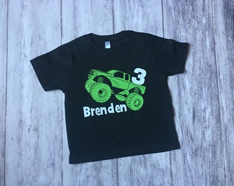 Monster Truck 3rd birthday shirt