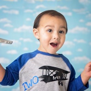 Custom Airplane 2nd Birthday Shirt