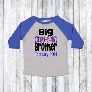 Big Brother Pregnancy Announcement Shirt – Sibling Reveal Tee for Boys – Promoted to Big Brother Shirt – Toddler or Youth Reveal Outfit