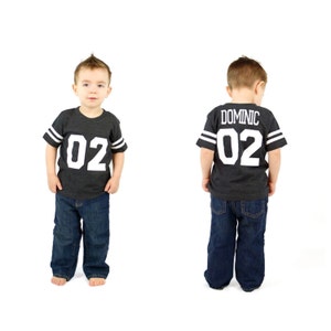 2nd Birthday Football Birthday shirt, Football Jersey Shirt, Gifts for Boys, Custom Football Tee image 1