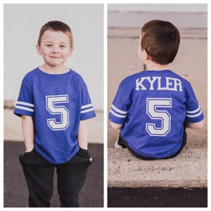 5th Birthday Football shirt, Sports Party Shirt, Gifts for older boys, Sports Jersey Style Shirt, Kids Football Tee