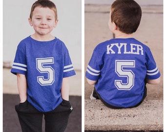 5th Birthday Football shirt, Sports Party Shirt, Gifts for older boys, Sports Jersey Style Shirt, Kids Football Tee