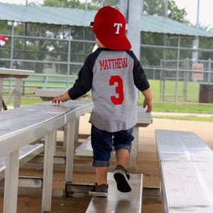 3rd birthday Sports Jersey Shirt, Gift for Boys, Baseball Birthday image 5