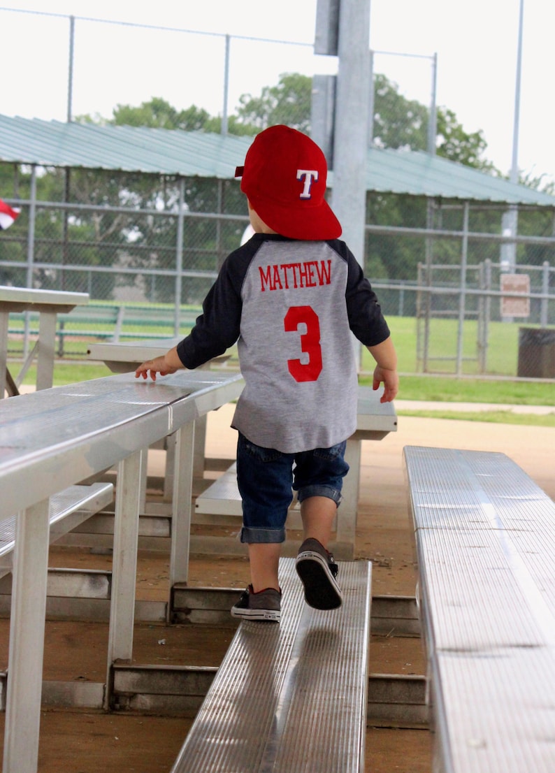 3rd birthday Sports Jersey Shirt, Gift for Boys, Baseball Birthday image 5