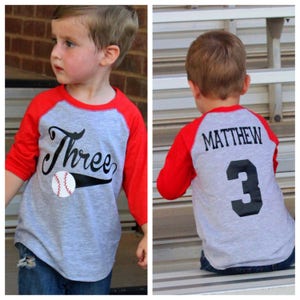 3rd birthday Baseball shirt