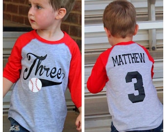 3rd birthday Baseball shirt