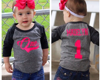 Girls 1st birthday shirt, Girls first birthday shirt, baseball birthday party, baseball shirt, 1st birthday shirt, first birthday